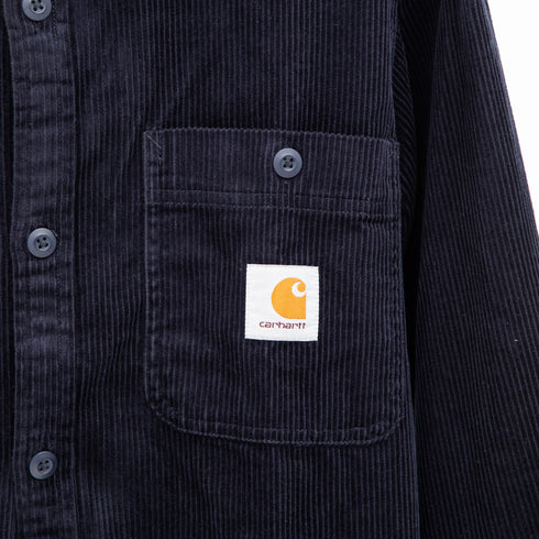 Carhartt WIP L/S Flint Shirt Dark Navy Rinsed I029442.1C.02 Degli Uberti